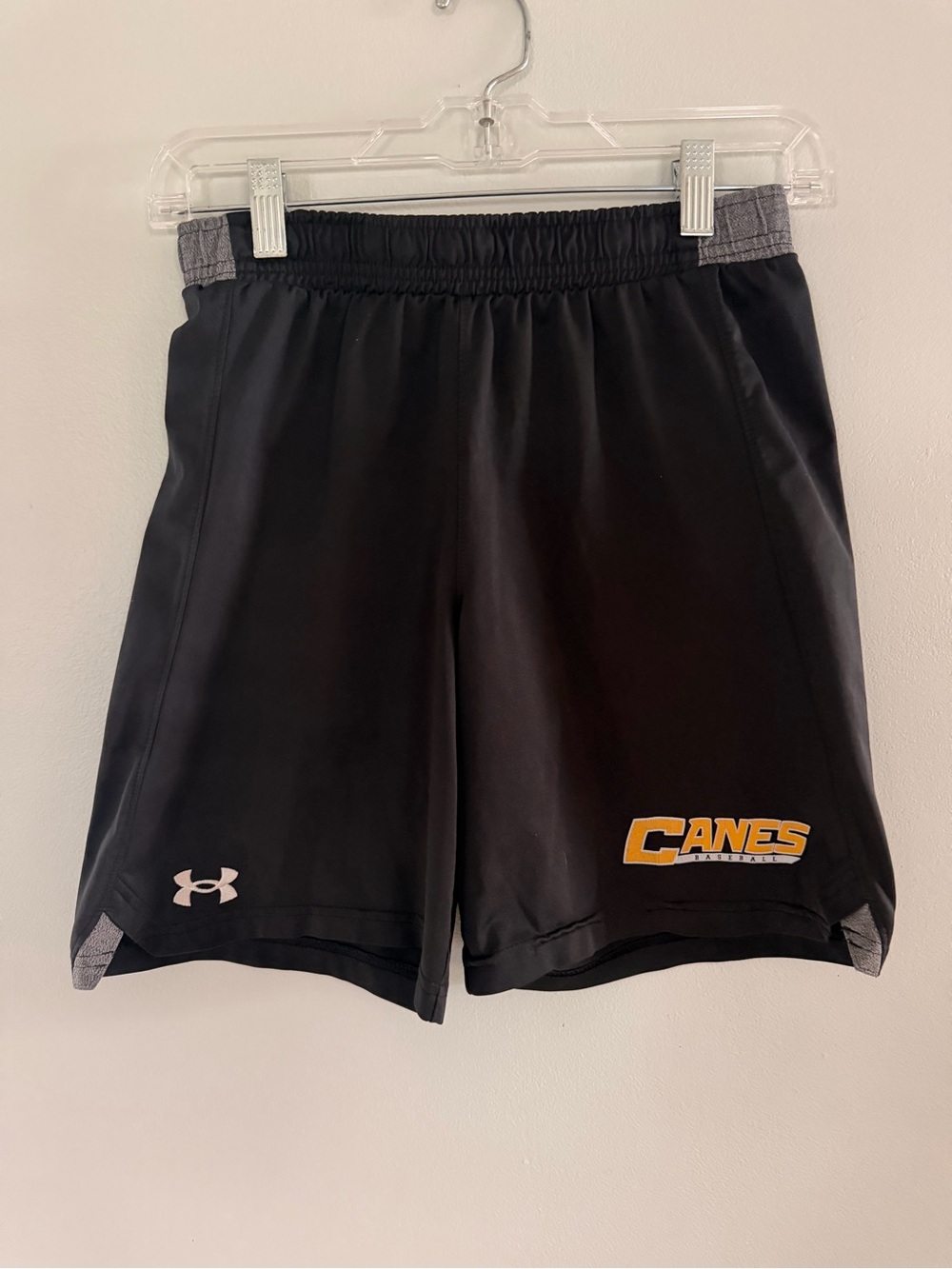 Under Armour Boys Black Canes Baseball Performance Shorts